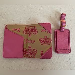 Juicy Couture passport holder with luggage tag